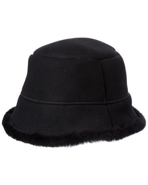 Шерстяной ведро шляпа Surell Accessories для женщин Black