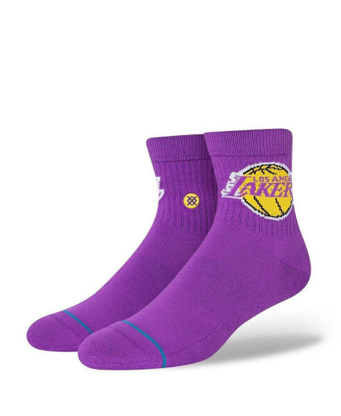 Men's Los Angeles Lakers Logo Quarter Socks