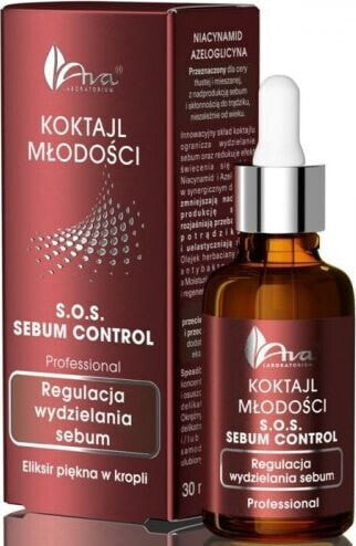 Ava Koktajl młodości - S.O.S. Sebum Control - regulacja wydzielania sebum, 30ml