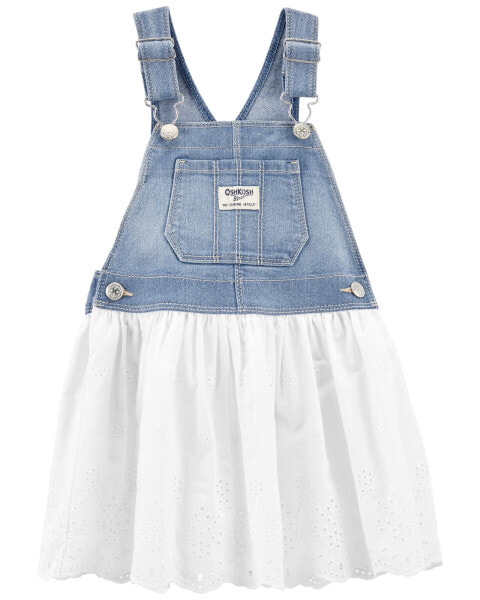 Baby Denim Eyelet Jumper Dress 3M