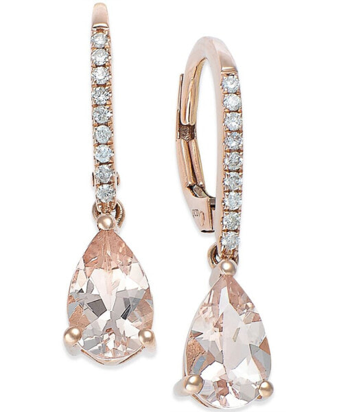 Серьги Macy's Morganite and Diamond