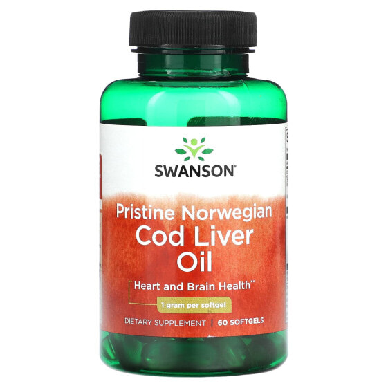Pristine Norwegian Cod Liver Oil, 1 g , 60 Softgels