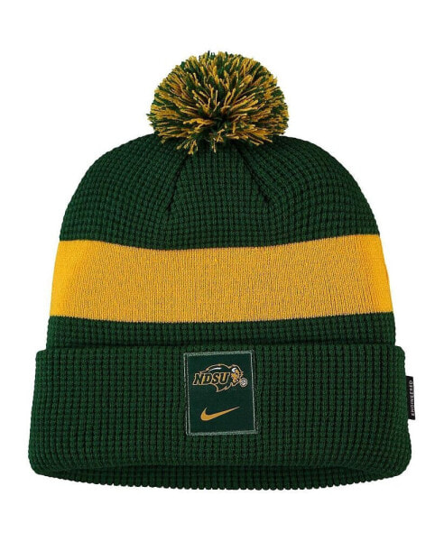 Men's Green NDSU Bison Logo Sideline Cuffed Knit Hat with Pom