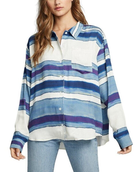 Chaser Pocket Button-Down Shirt Women's Blue S