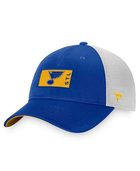 Men's Blue, White St. Louis Blues Authentic Pro Rink Trucker Snapback Hat
