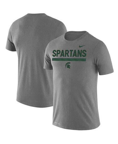 Men's Heathered Gray Michigan State Spartans Team DNA Legend Performance T-shirt