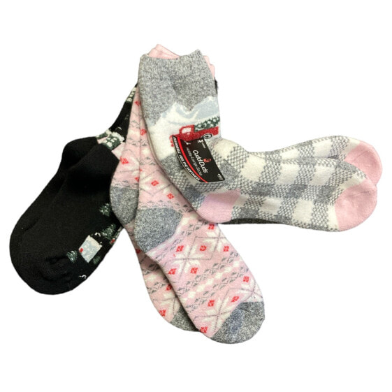 CUDDL DUDS Ladies Holiday Plush Fill One Size 4-10 Sock 3-Pack