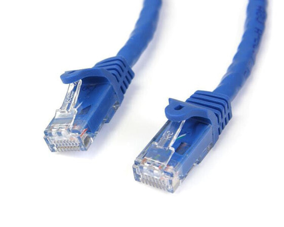StarTech.com 15m CAT6 Ethernet Cable - Blue CAT 6 Gigabit Ethernet Wire -650MHz 100W PoE RJ45 UTP Network/Patch Cord Snagless w/Strain Relief Fluke Tested/Wiring is UL Certified/TIA - 15 m - Cat6 - U/UTP (UTP) - RJ-45 - RJ-45