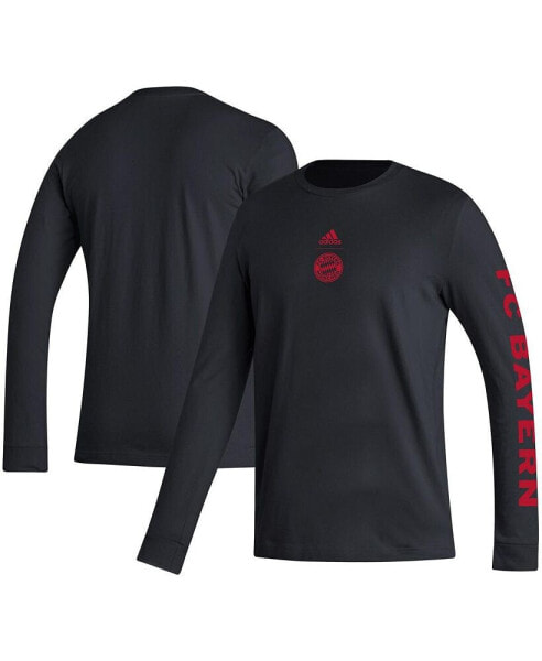 Men's Black Bayern Munich Team Crest Long Sleeve T-Shirt