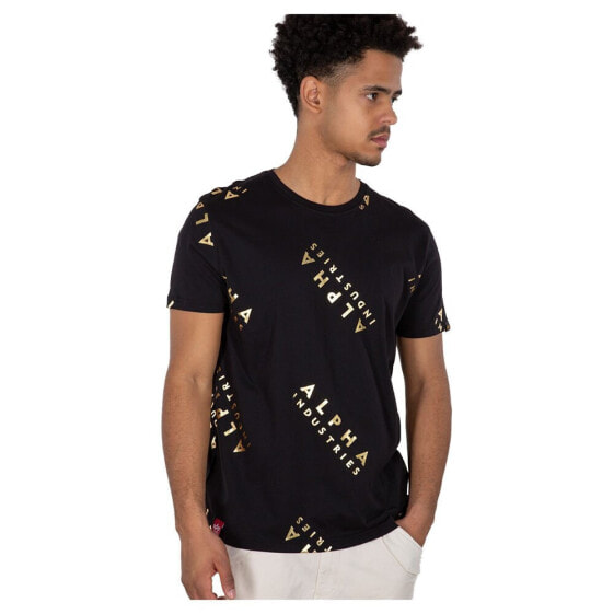 ALPHA INDUSTRIES Aop Foil Print short sleeve T-shirt