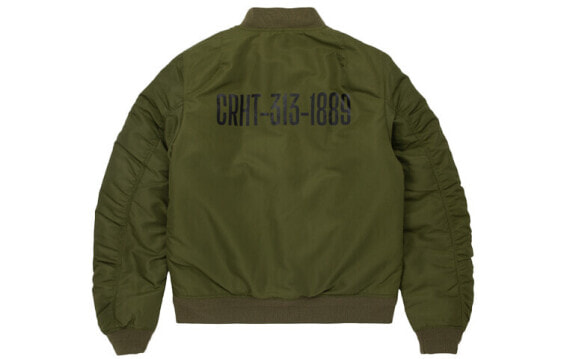 Carhartt WIP 标签拉链口袋褶皱袖MA1飞行夹克外套 男款 绿色 / Куртка Carhartt WIP MA1 CHXJKA82032XB-GRD