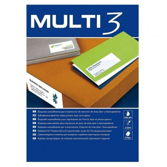 Этикетки для принтера MULTI 3 64 x 33,9 mm Белый закругленный 100 Листья (24 штук)