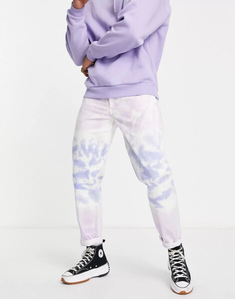 Topman relaxed ombre jeans in purple