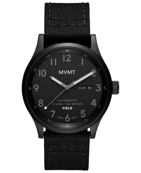 Men's Field Automatic Black Canvas Strap Watch 42mm