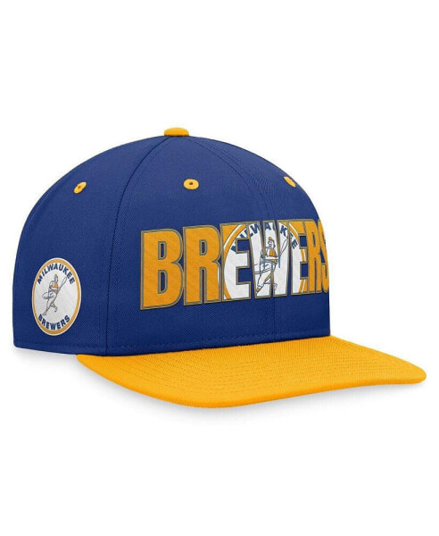 Men's Royal Milwaukee Brewers Cooperstown Collection Pro Snapback Hat