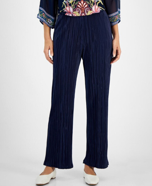 Women's Plisse Pants, Created for Macy's