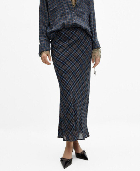 Women's Checked Long Skirt