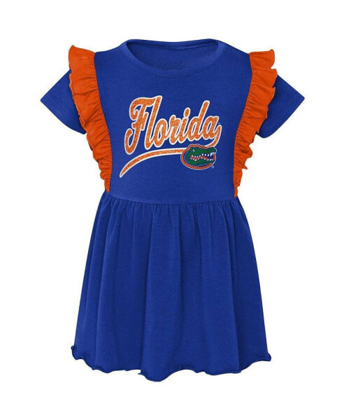 Girls Toddler Royal Florida Gators Too Cute Tri-Blend Dress