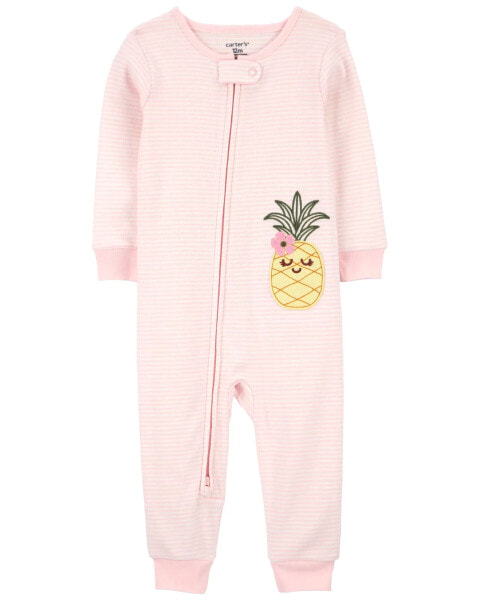 Baby 1-Piece Pineapple 100% Snug Fit Cotton Footless Pajamas 24M