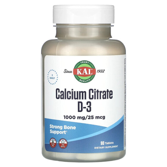 Calcium Citrate D-3, 90 Tablets