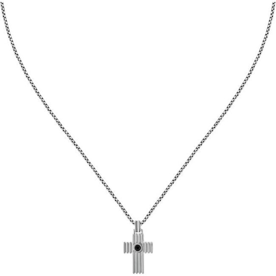 Men´s steel necklace Cross Urban SABH28
