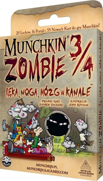 Карточная игра Black Monk Munchkin Zombie 3/4 - Рука, Нога, Мозг в канале.