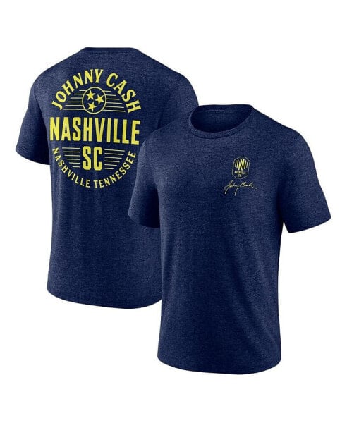 Men's Heather Navy Nashville SC x Johnny Cash Oval T-shirt