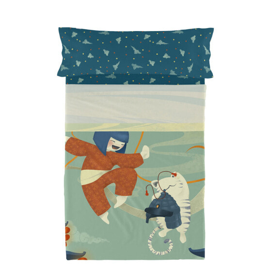 Bedding set HappyFriday Mr Fox The Warrior Multicolour 2 Pieces