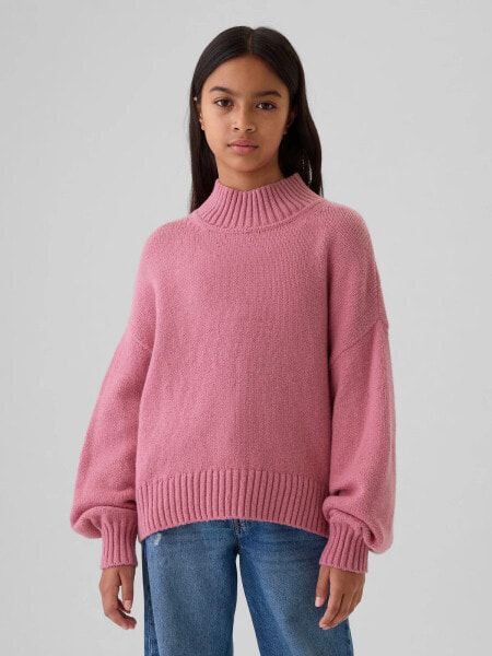 Kids CashSoft Oversized Mockneck Sweater