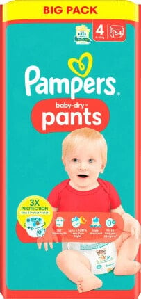 Baby Pants Baby Dry Gr.4 Maxi (9-15kg), Big Pack, 54 St