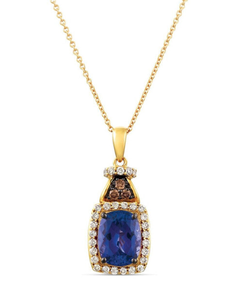 Le Vian blueberry Tanzanite (2 ct. t.w.) & Diamond (1/3 ct. t.w.) 18" Pendant Necklace in 14k Gold (Also Available in 14K White Gold)