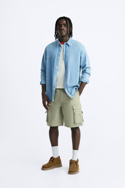 Utility cargo bermuda shorts