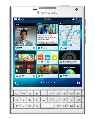 BlackBerry Passport - 11.4 cm (4.5") - 3 GB - 32 GB - 13 MP - BlackBerry OS 10 - White