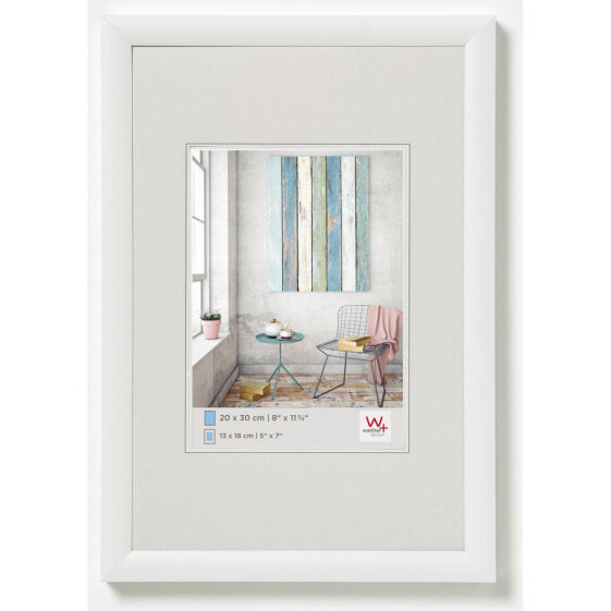 Walther Design KP030W - Plastic - White - Single picture frame - 13 x 18 cm - Rectangular - 228 mm