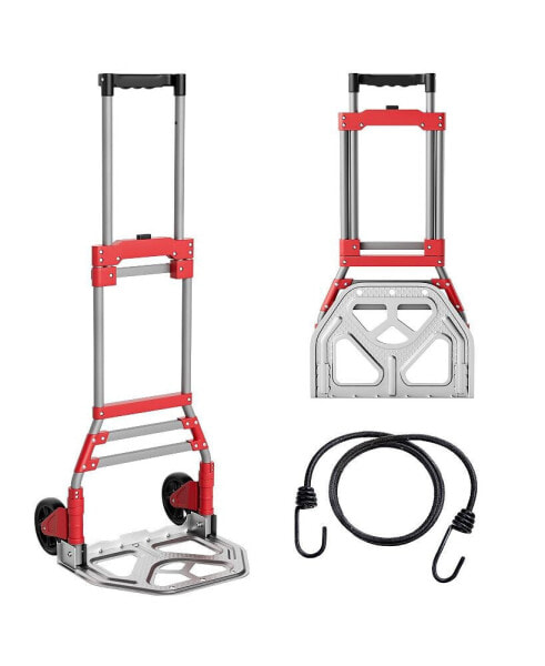 Folding Hand Truck with Telescoping Handle and Wheels