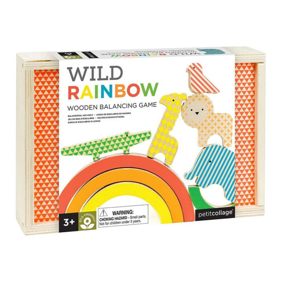 PETIT COLLAGE Wild Rainbow Wooden Balancing Game