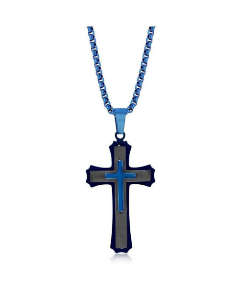 Stainless Steel 3D Cross Necklace