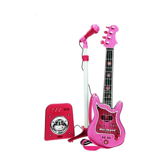 Детская гитара Reig Микрофон Розовый