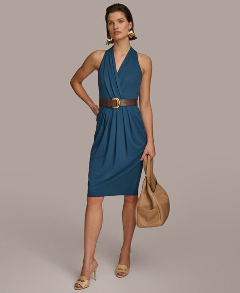 Women's Belted Sheath Dress