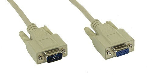 InLine VGA Cable 15 HD male / female beige 5m