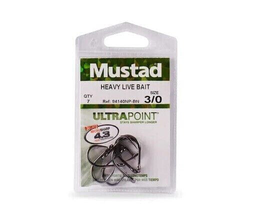 MUSTAD ULTRAPOINT 94140NP-BN (94140BLN) LIVE BAIT HOOK 25 PK-PICK YOUR SIZE