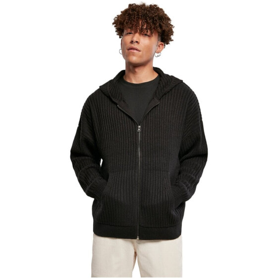 URBAN CLASSICS Knitted full zip sweatshirt