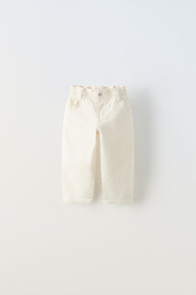 Twill paperbag trousers