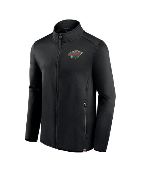 Men's Black Minnesota Wild Authentic Pro Full-Zip Jacket