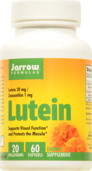 Jarrow Formulas Lutein - Лютеин для улучшения зрения -20 мг--60 капсул