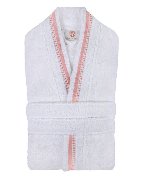 Unisex Tinsel Lounge Cotton Terry Bathrobe with Embroidery