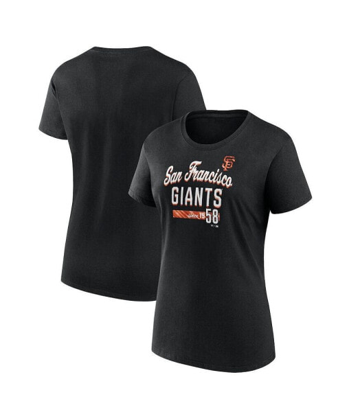 Женская футболка Fanatics с логотипом San Francisco Giants черного цвета