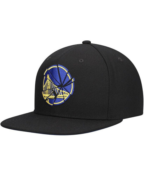 Men's Black Golden State Warriors Shattered Snapback Hat