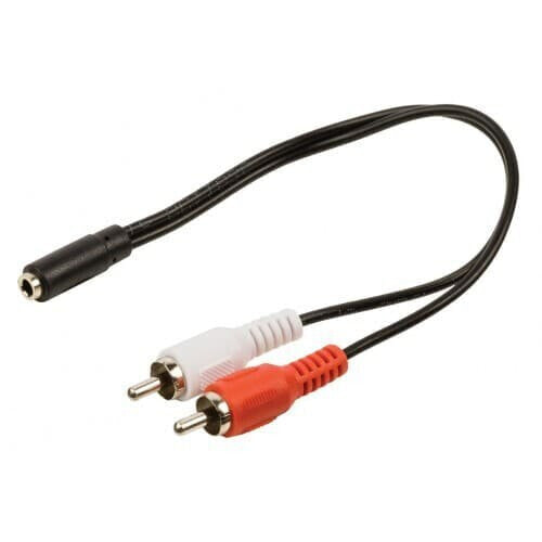 GOOBAY Audio Stereo 2Xrca/M-Jack 3.5 mm/H cable 0.25 M