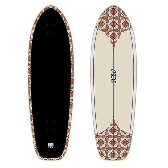 Скейтборд YOW Teahupoo Power 34´´ Surfskate Deck Black / Beige / Red